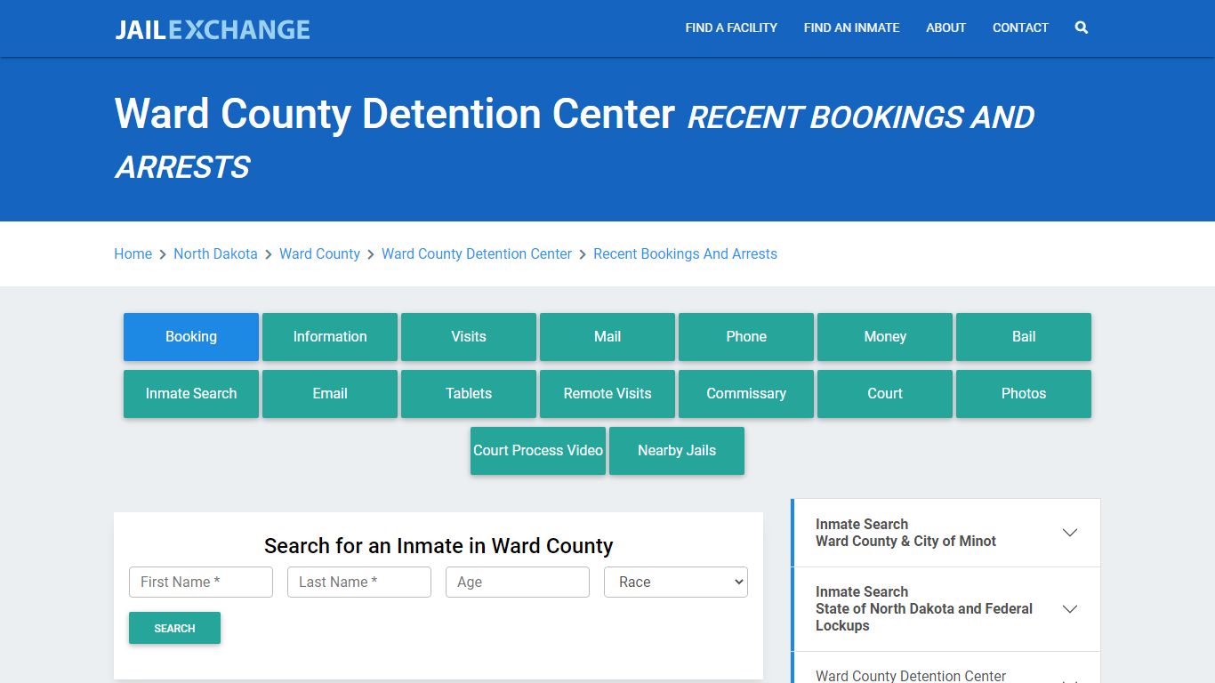 Ward County Detention Center Recent Bookings And Arrests - Jail Exchange